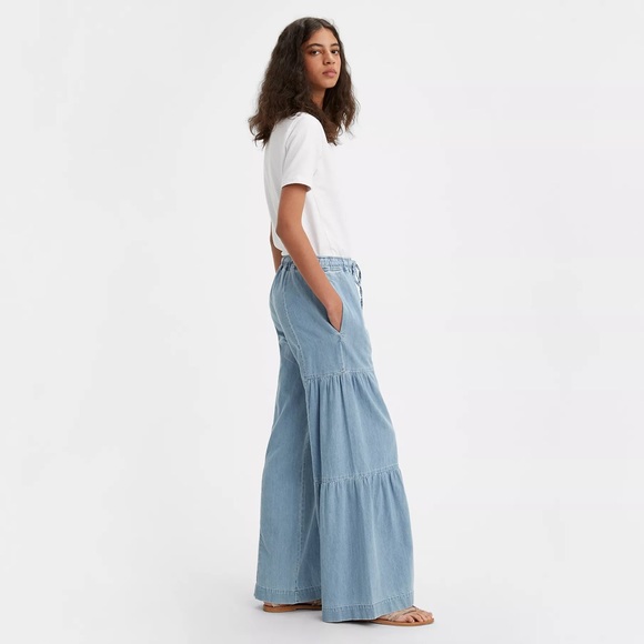 NWT Free People Levi’s Made & Crafted Moroccan Jogger Denim Pant Leisure Wash - Picture 6 of 16